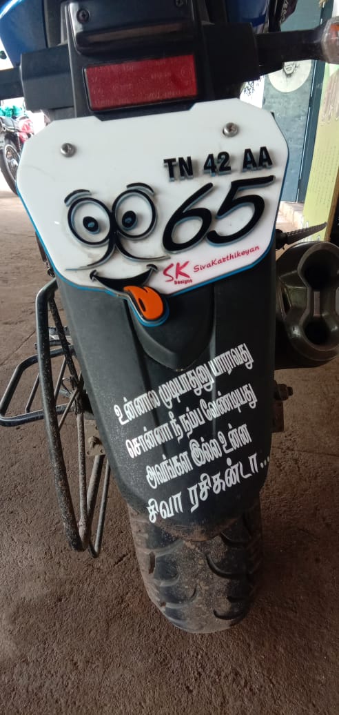 Tirupuronlinesk's tweet photo. #FanBike #Stickering 🎊
The dialogues of our #Prince @Siva_Kartikeyan anna from #KanaaTrailer 🤩💪
@SKProdOffl @Arunrajakamaraj https://t.co/LgopOU9mi6