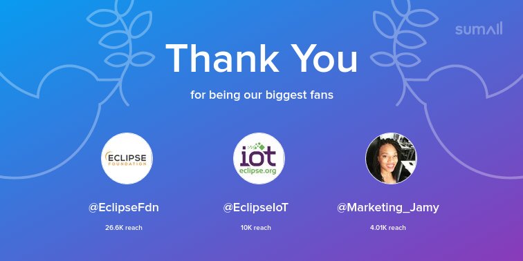 agile_iot's tweet image. Our biggest fans this week: @EclipseFdn, @EclipseIoT, @Marketing_Jamy. Thank you! via sumall.com/thankyou?utm_s…