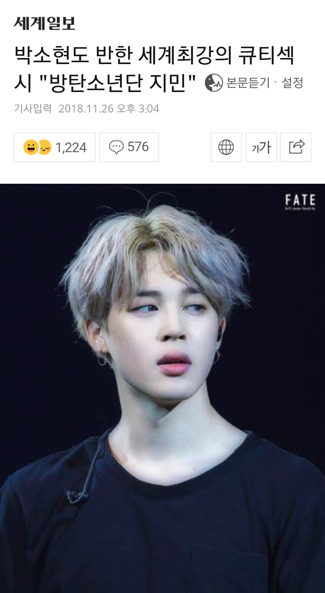 Jimin Global #HAPPYSUGADAY 🎉🎂 on Twitter: "[🗞#JiminToday] Park Sohyun