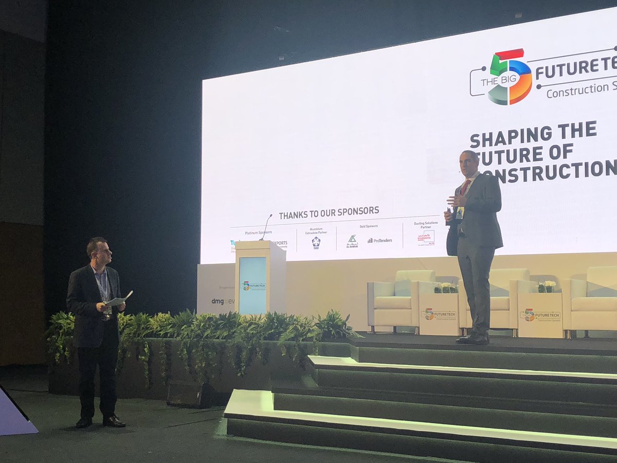 AlcarazBarbra's tweet photo. Next at #Big5exhibition @AlainWanderings of @burohappold invites @Lubbock_alex of @ipagov to present the UK Strategy for #TransformingInfrastructurePerformance #futuretechconstructionsummit @Big5Exhibition https://t.co/m674miNgXu