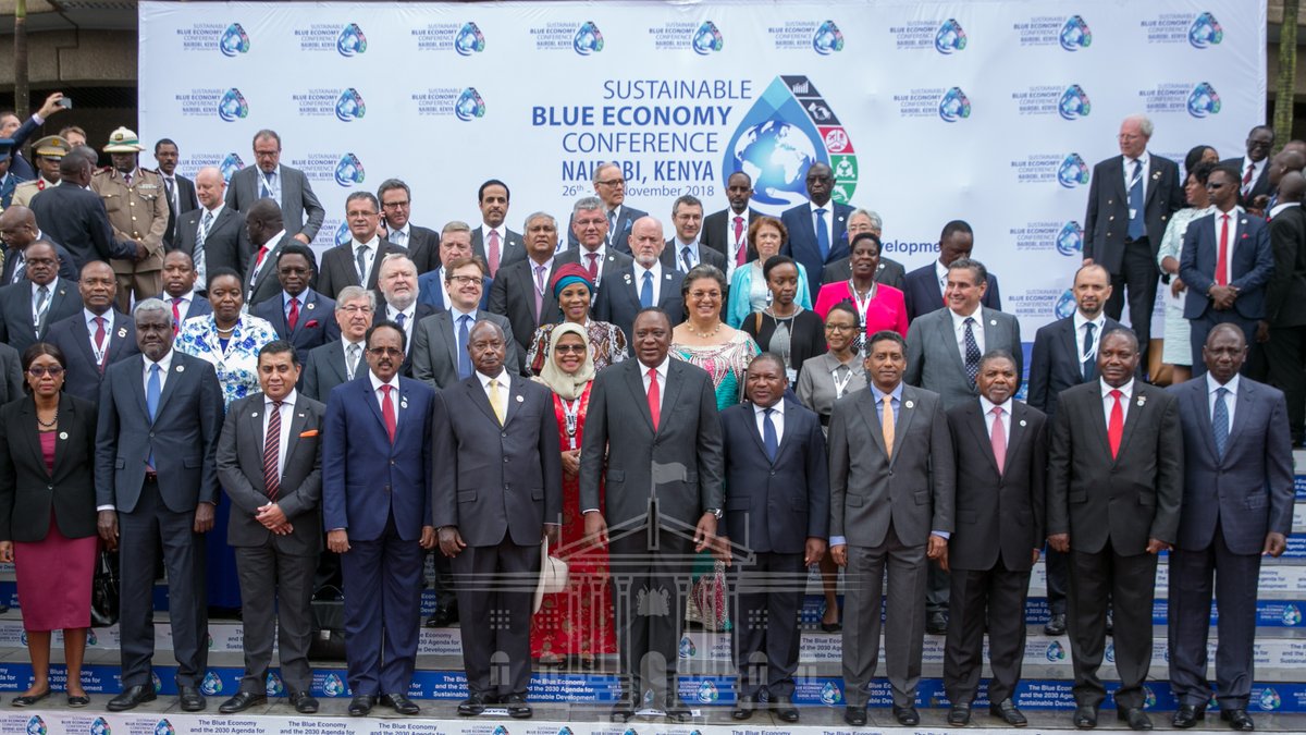 AlekoMedia's tweet photo. President Uhuru launched the #BlueEconomyKe Conference. " I am delighted to welcome my fellow HoState and Government to #Nairobi@. I look forward to the successful implementation of the pledges, and outcomes of this conference. @UKenyatta @WilliamRutoKE @IDRC_CRDI @HCCanKenya https://t.co/aPMGkhzYtC