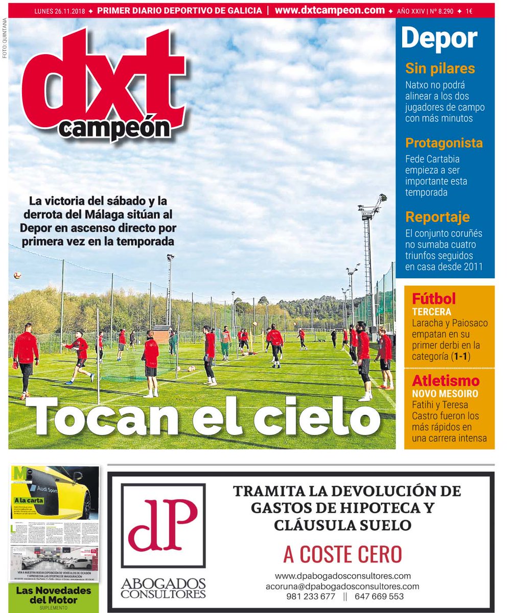 corunaminuto's tweet photo. Principais #portadas dos #diarios da #Coruña para este 26/11/18. https://t.co/xEr9woxlYj