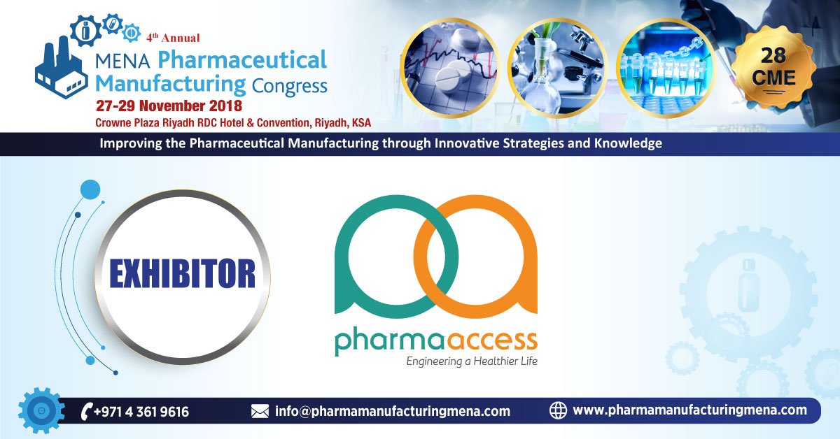 Pharma_Mfg's tweet photo. The 4th Annual #MENA #Pharmaceutical #Manufacturing #Congress would like to welcome #Pharmaaccess as an #Exhibitor in the event. To know more, please visit our website: https://t.co/3ykdzJT3sg #MPMC #Dubai #UAE #Healthcare #Manufacture #CME #SponsorNow https://t.co/mlUQA1XBZI