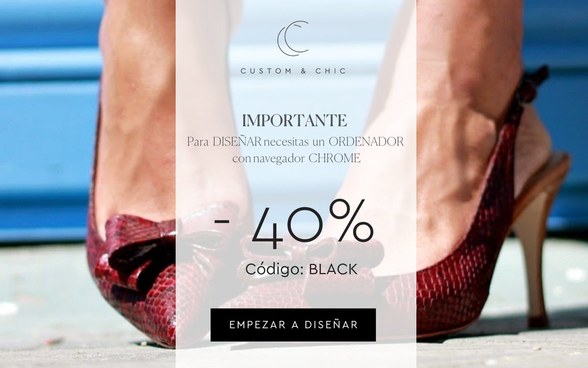 customandchic's tweet image. Black - 40% de descuento. HAsta el 3 de diciembre