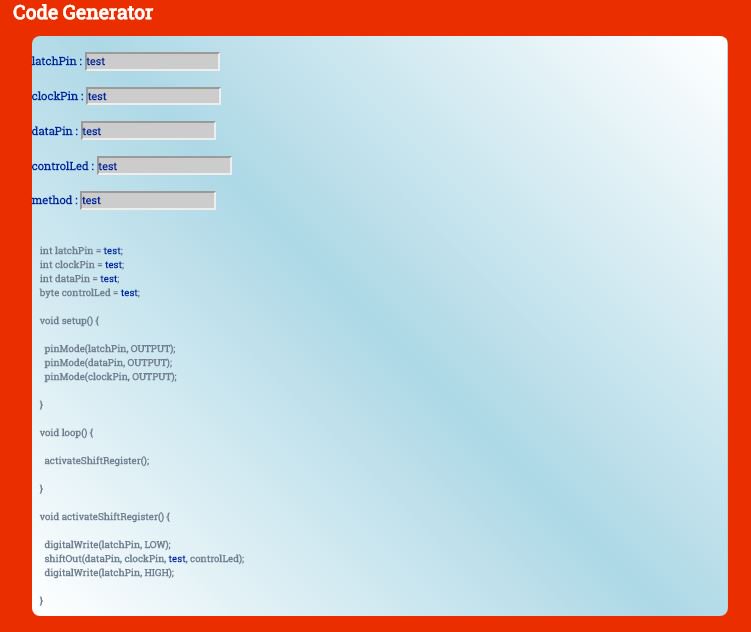 KutluhanAktar's tweet image. I programmed a code generator that makes coding 74HC595 Shift Register easy with microcontrollers like @arduino in html and #AngularJS. Try it  :)
#74HC595 #CodeGenerator #ShiftRegister #Electronic #Circuit #Arduino #Microcontroller #tech #html #javascript
theamplituhedron.com/tools/74HC595-…