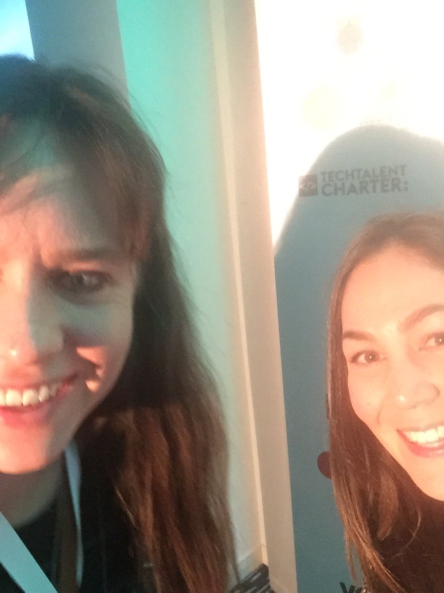 tilly_hoyle's tweet photo. Only 5 minutes in and we are up on the stage using #blendology to connect with our sisters in tech! #WeAreTechWomen #PwC @WATC_girl @WATC_WeAreTech @adelec1975 #poorselfie @RobMcCargow @SashLondon @khayalaeylazova https://t.co/CzY2u7PybX