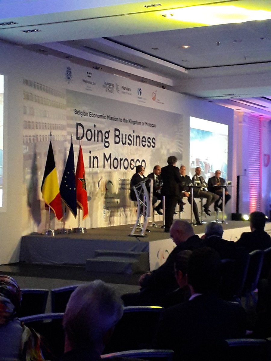Awex_Afrique's tweet photo. @AWEX_Belgium 1er jour: Commencement de la journée par le Forum Belgo-Marocain #BEmissionMAR #AWEX2018 https://t.co/qeI3b3D9fd