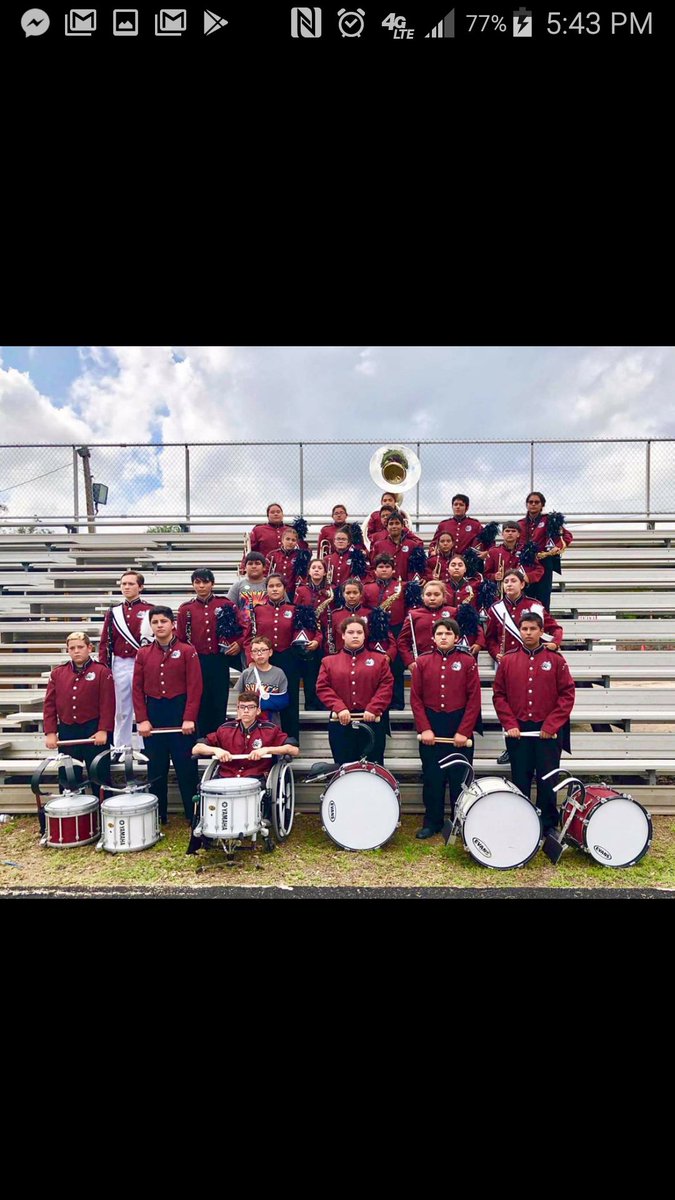 SDBL2017's tweet photo. My year as Assistant Drum Major to the Mighty Bulldog Band. Thank you band for allowing Iliana and I to lead y'all on! https://t.co/9ZliU1Q11r