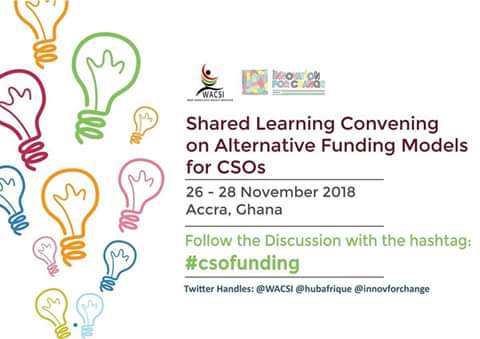 focusghonline's tweet image. Happening now...

Shared learning convening on Alternative Funding Models for CSOs

26 - 28 November 2018 - Accra, Ghana
Follow the discussion with the hashtag: #CSOfunding

#WACSI #CivilSociety #Education #Technology #SDGs

@wacsi @hubafrique @innovforchange