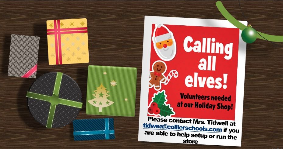 EstatesPto's tweet photo. Help needed for set-up this week.  If you enjoy holiday decorating and crafting, We NEED you this week!!!!!  Also, accepting sign-ups for the store volunteering , Dec 3rd-14th.  Please call 377-6600. https://t.co/cJYqwJbFCR