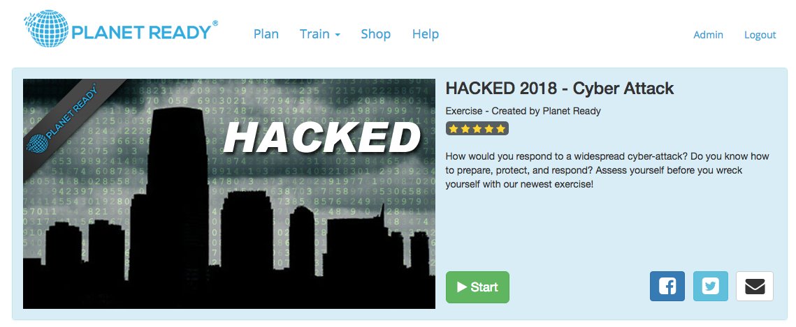 spin_global's tweet photo. On Cyber Monday, we are announcing the new "HACKED" exercise at https://t.co/4Ni0KP8MCj! As the holiday shopping season is underway, cyber criminals are preparing for a feast. Are you #ReadyForIt? This takes 15 min to complete, requires no login. #PlanetReady #NBC #CNN #FoxNews https://t.co/X7Miul3rTQ