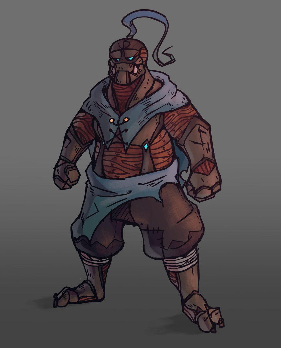 decided to give ursoz a little redesign bc he deserves it #warforged #DnD.