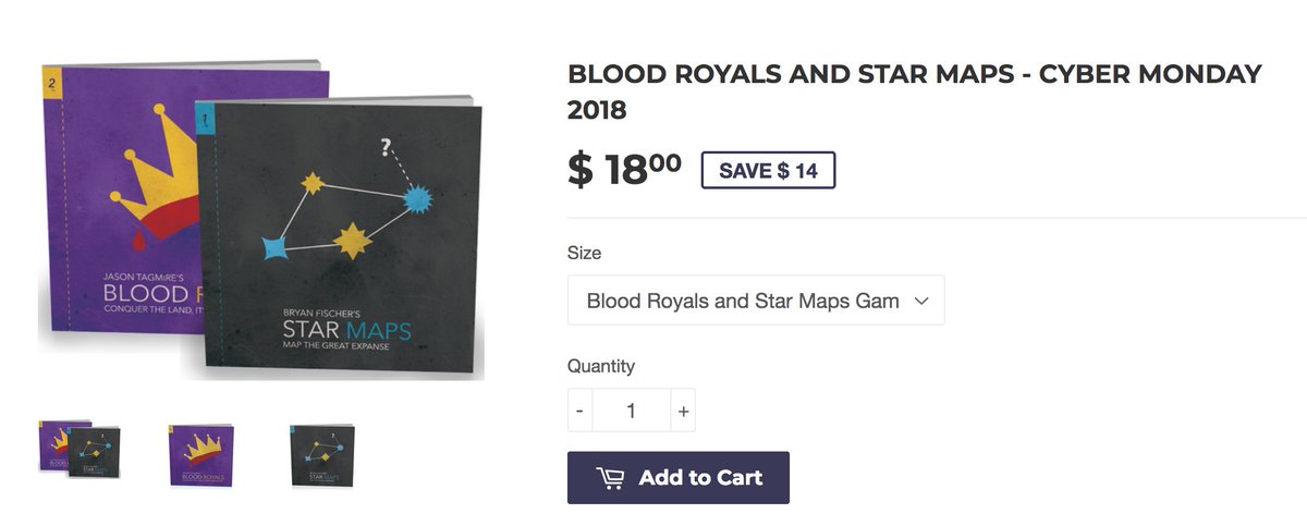 buttonshy's tweet photo. Cyber Monday at https://t.co/JSZ5lJWdQ9. Deal 1: The @spielpress Roll &amp; Write Gamebooks, Star Maps and Blood Royals are normally $18 each, but we have 50 sets of both for just $18 total. Use the link below: https://t.co/gCJC2Bj75Y https://t.co/9TQbslqqyo