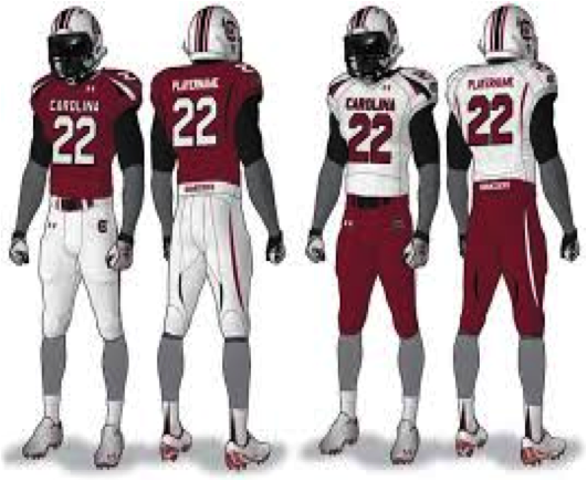 nicktay14's tweet photo. As the last game of the South Carolina Gamecocks regular season against Akron is approaching in just 5 days, which uniform combination would you, the FANS, like to see them end the year with? Please comment below by using the hashtag #UniformsForTheFans and tag @GamecockFB https://t.co/heVr7TZgbH