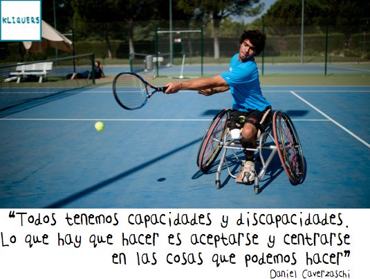 "Todos tenemos capacidades y discapacidades. Lo que hay que hacer es aceptarse y centrarse en lo que podemos hacer" Javier Caverzaschi 
#Kliquers

<a href="/LQDVI/">LoQueDeVerdadImporta</a> <a href="/CantabriaLabsES/">Cantabria Labs Spain</a> @TCP_psicologos