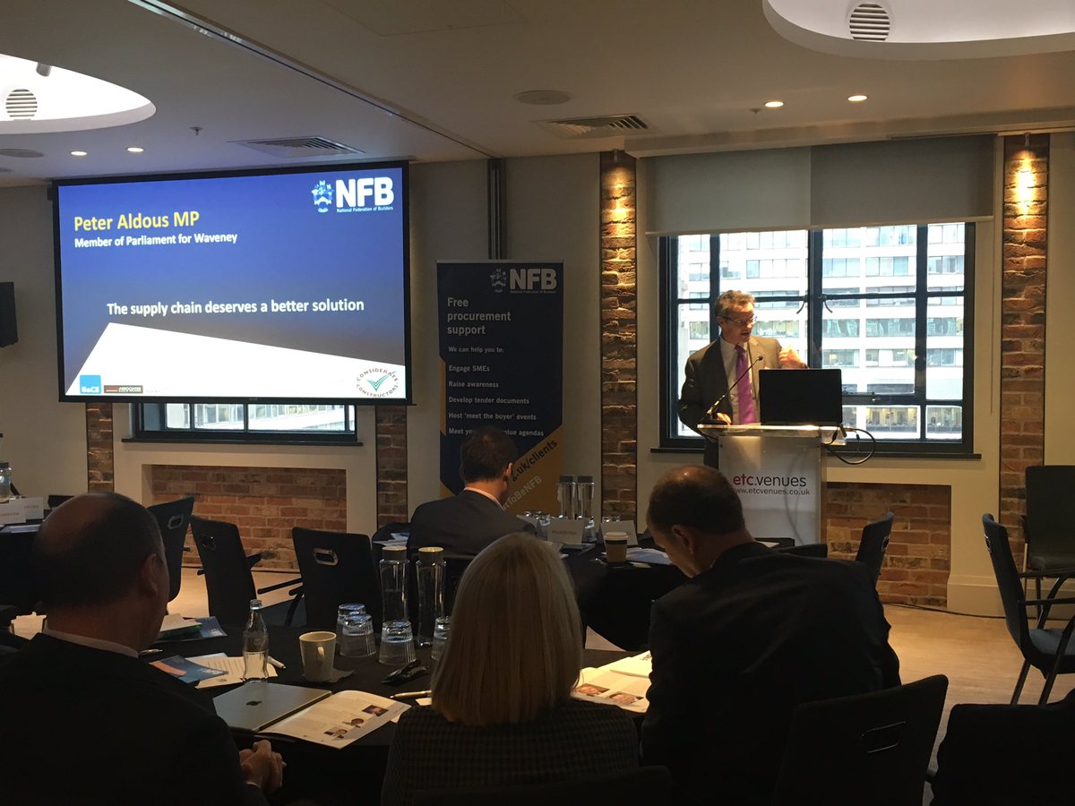 nfbuilders's tweet photo. .@peter_aldous, MP for Waveney, gives his opinion on why the supply chain deserves a better solution #nfbuilders #retentions #latepayment #procurement #AldousBill https://t.co/EWaYQA55bU