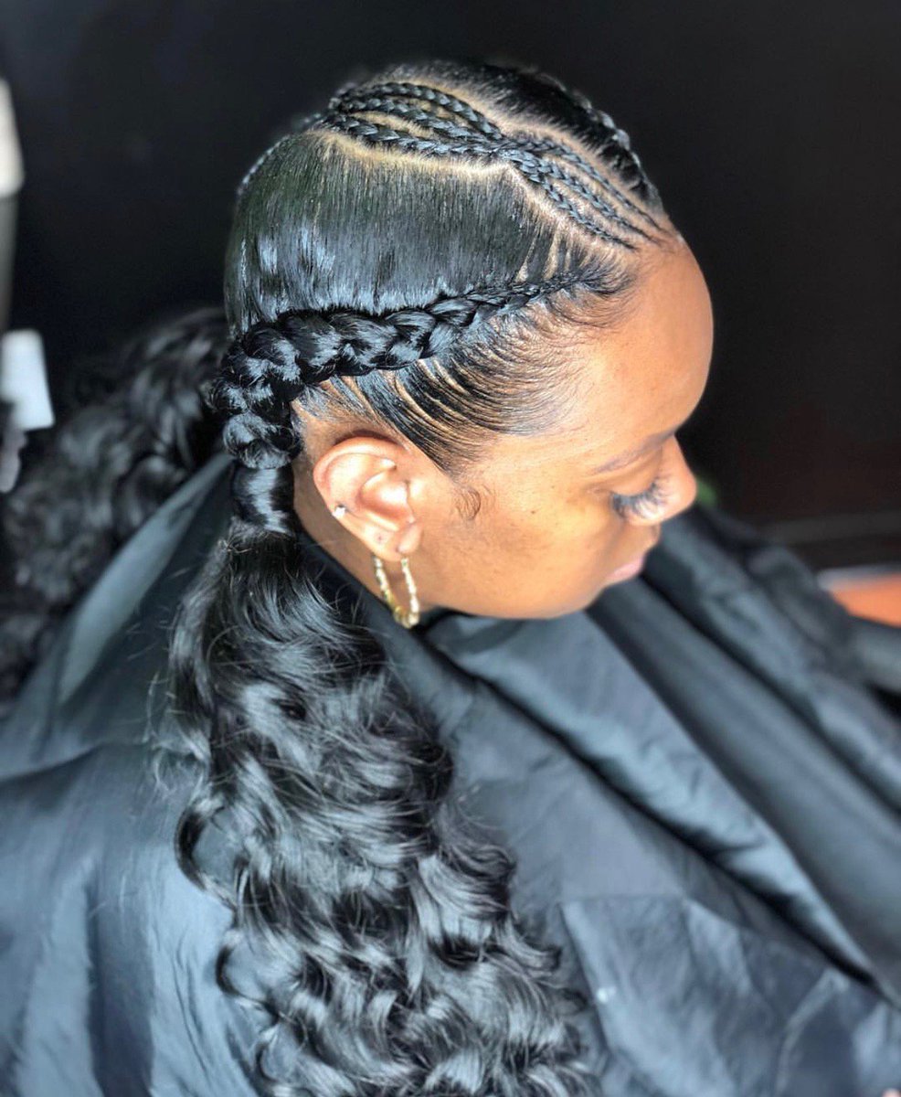 AmproGel's tweet photo. Butterfly feed-in braids by @kimreidstyles 💙 | #amprogel #shinenjam #amproprostyl #hairgel #feedincornrows #protectivestyles #dmvhairstylist #naturalhair #kimreidstyles #feedinbraids #feedins #karibbeankinks #teamkinks #melanin #black #butterflybraids #butterflybraid https://t.co/m3g5arGzRA