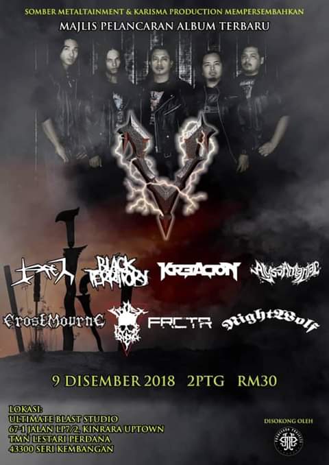 Jenn_Thompson's tweet photo. #SELANGOR SUNDAY December9, 2018 PELANCARAN ALBUM TERBARU "V" 2pm UltimateBlastStudio #KinraraUptown ft. #Torch @black_territory @KreacionMY @alyssamaniac #FrostMourne @FrostRevenge_ #FRCTR #NightWolf https://t.co/VTbL7YaKpr