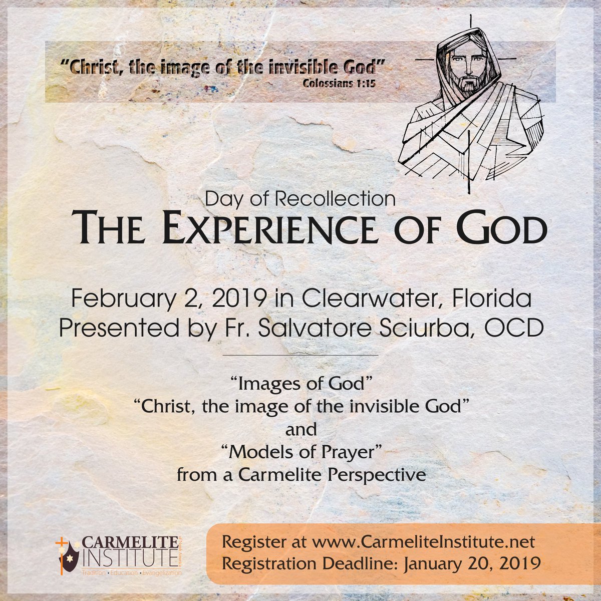 carmelinst's tweet photo. Please join us for a Day of Recollection in Clearwater, Florida https://t.co/1qpG176CXq