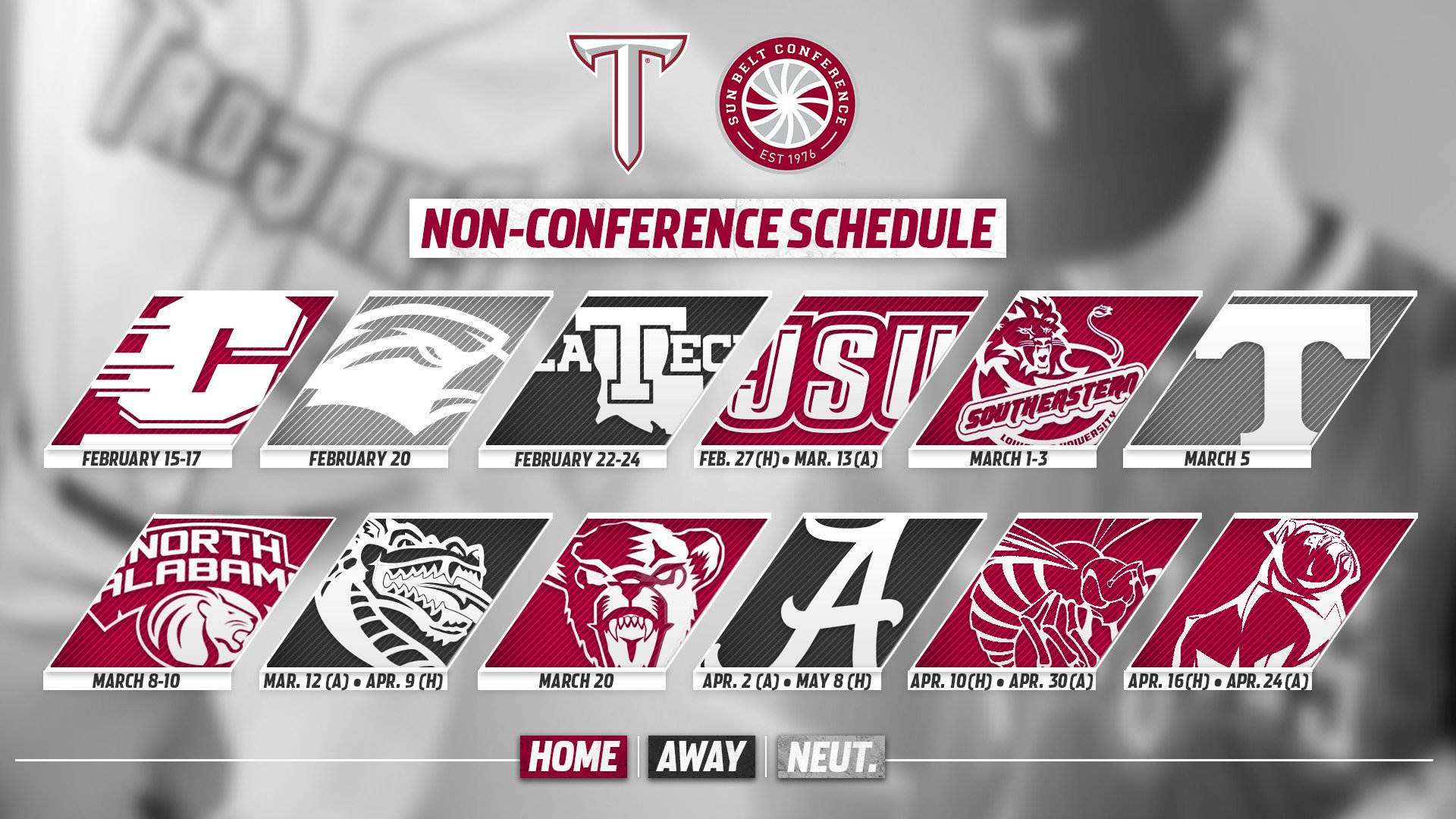 Troy Baseball ⚔️ on Twitter "⚔️ SCHEDULE RELEASE ⚔️ Mark your 📆 for