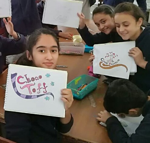 NadiNaqvi's tweet photo. @tinker_bell0  
@candyexplorations
 #candyexplorations 
ICAS,G-11, Islamabad students[grade 6 and 7] working on candy logos for "candy around the world" https://t.co/l0zedhodXc