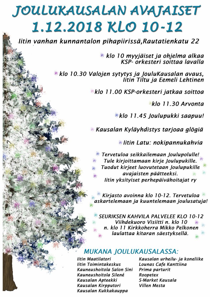JouluKausalan avajaiset 1.12.2018 #iitinkunta #kausala #joulukausala2018 #valotsyttyy