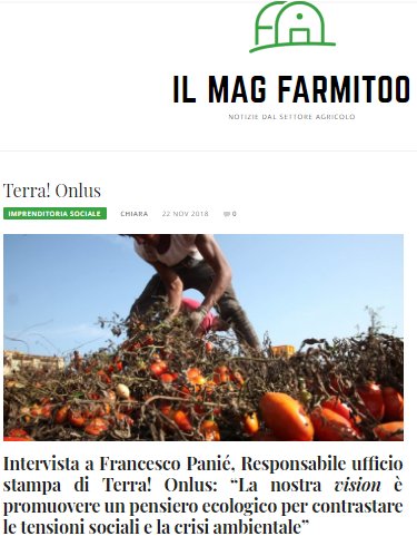 La nostra intervista a <a href="/CorticelliC/">Corticelli Chiara</a> di <a href="/FarmitooIT/">FarmitooIT</a> in cui raccontiamo progetti, campagne e idee per il futuro dell'#agricoltura. Buona lettura! bit.ly/2zqOsyy