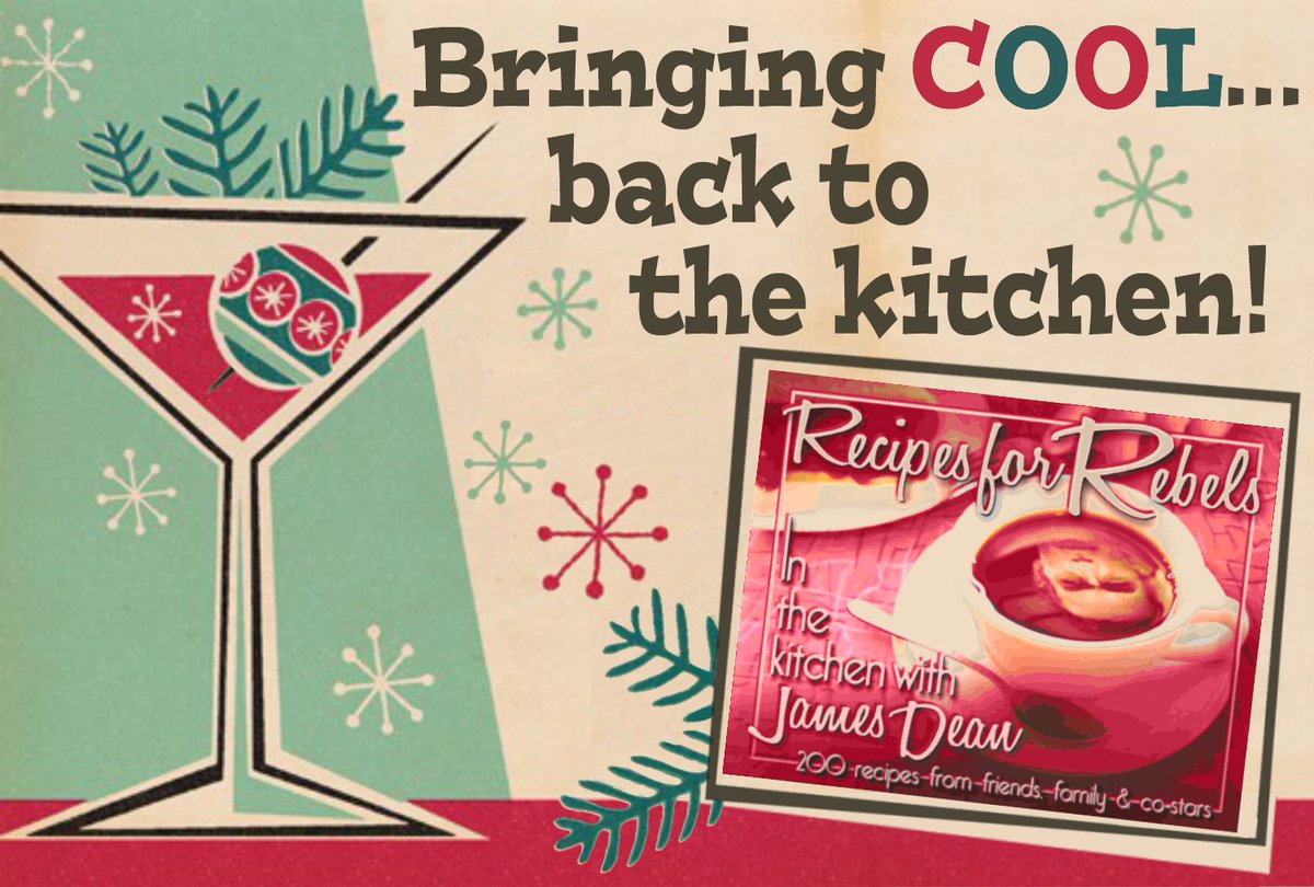 It's CYBER MONDAY! "Recipes for Rebels: In the kitchen with James Dean" is perfect for every REBEL on your list! HOLIDAY SALE PRICED at jamesdeangallery.com/store/books
and
amazon.com/gp/product/057…