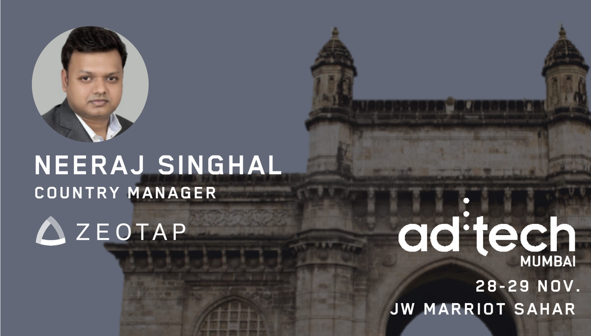 zeotap's tweet photo. Looking forward to chatting with everyone at @adtechIndia ! Our Country Manager @neerajsinghal will be there ready to discuss data. To set up a meeting write to mumbai@zeotap.com https://t.co/DFJedrlm6L