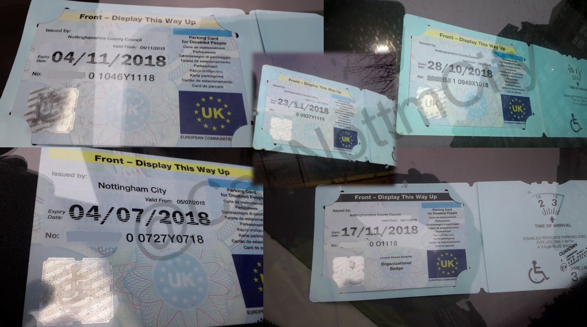 CaFNottmCity's tweet photo. A few expired Parking Permits & Blue Badges have been reported over the weekend
Renew a #BlueBadge - https://t.co/i2pMT0DKOt
Renew a #parking permit - https://t.co/MrGvaTC5g8
Using one which has expired may result in the issue of a penalty
#checkthosedates #Nottingham https://t.co/NYgEIYX7dV