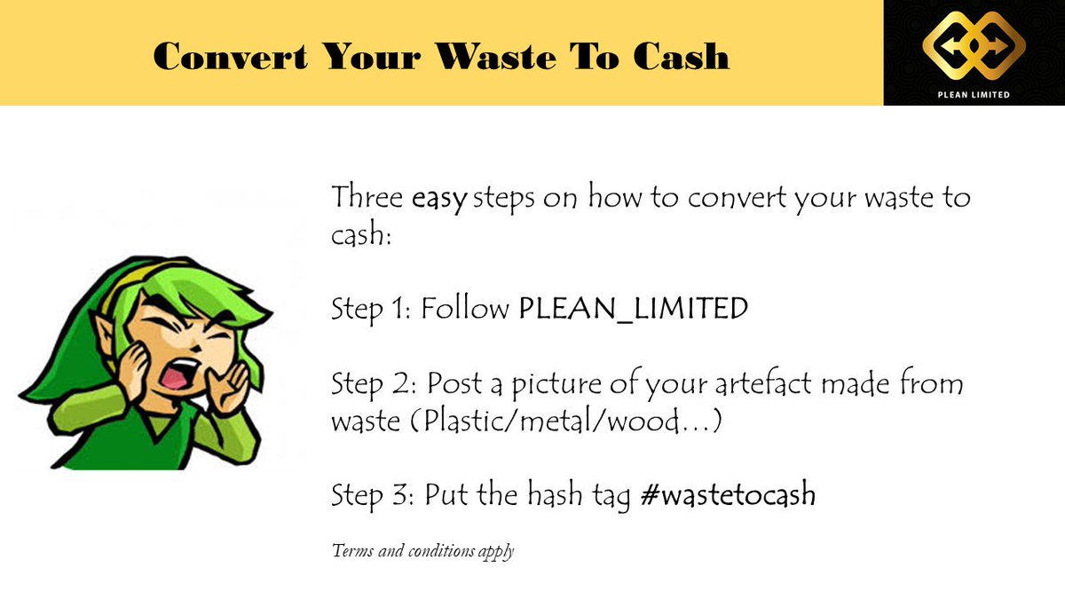 Plean_Limited's tweet photo. Morning Africa, rise and shine 

Let's not forget our cash for waste challenge is still on .... we have few days more 
Follow these steps and win big https://t.co/7aoHTRFPKX