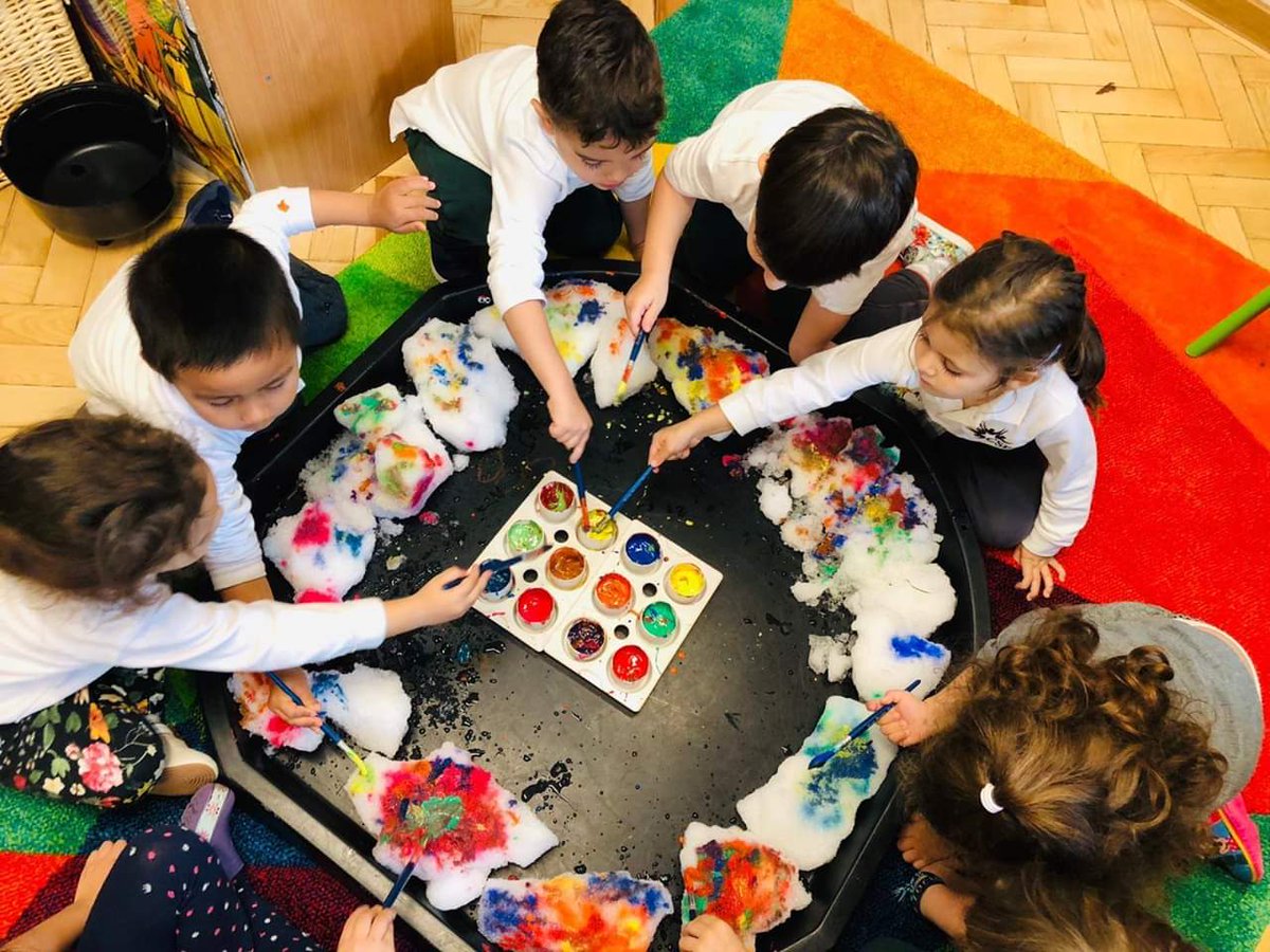 CSBucharest's tweet photo. Our Nursery enjoyed bringing snow into the classroom to use in their painting lesson! Our students love to explore their creativity by using materials in imaginative and new ways. #CSBArt #CSBKG #CSBNursery #CSB https://t.co/xpkFDxQxPq