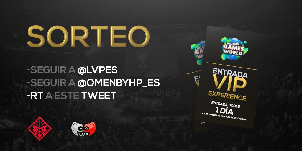 OMENbyHP_es's tweet photo. ¿Quieres vivir una experiencia VIP esta @BCNGamesWorld junto a @LVPes?

Estamos sorteando 2 entradas dobles VIPS cada día, para participar sigue las instrucciones de la imagen.

El jueves anunciamos a los ganadores ¡Mucha suerte! https://t.co/sl6NzQkgaM