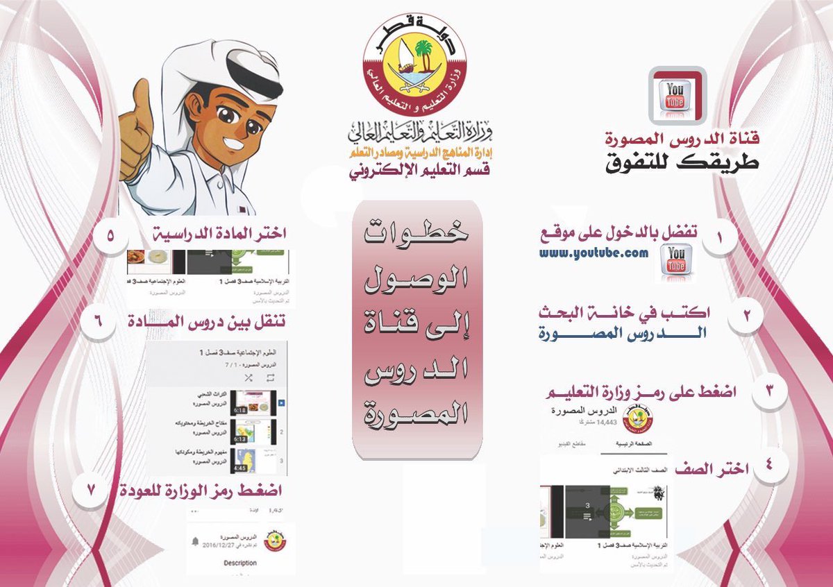 الراية القطرية On Twitter دعت وزارة التعليم والتعليم العالي الطلاب إلى الاستفادة من الدروس المصورة التي وفرها قسم التعليم الإلكتروني بالوزارة في إطار الدعم المقدم لهم في هذا الخصوص وتنويع وإثراء مصادر