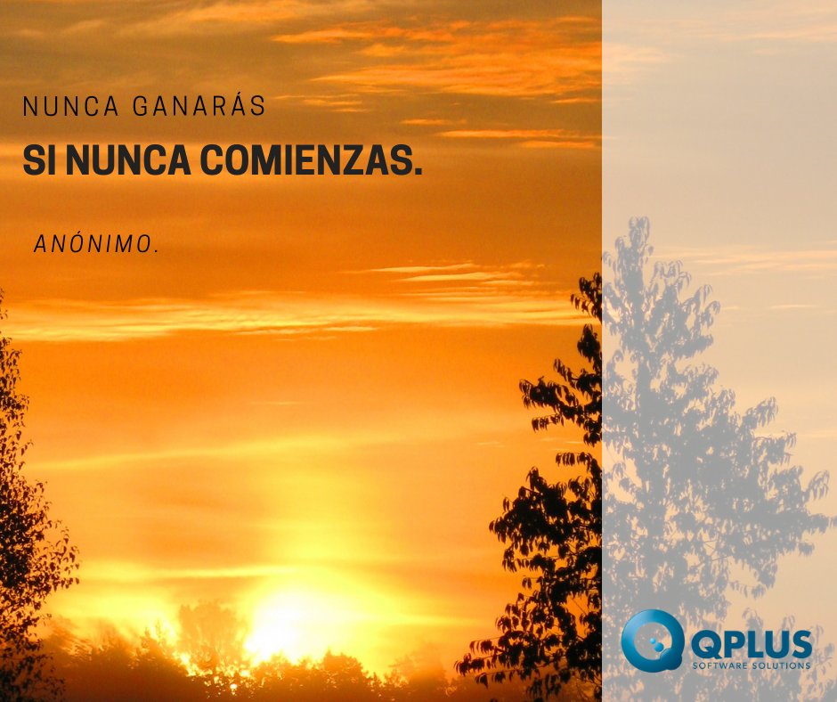 QPlusSoftware's tweet image. #FrasesQPlus
BUEN COMIENZO DE SEMANA!!!