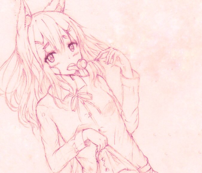 以前描いた狐娘ちゃんのデザインを一新しました(*'ω`*) 