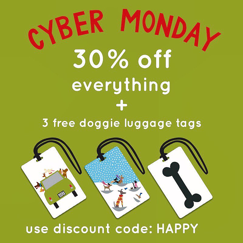R_Nichols's tweet photo. 30% OFF site-wide ➕ plus a bonus gift!  Happy Cyber Monday 🖥!  Until midnight tonight!! Use discount code 🗣: HAPPY  #doglovers #dogsofinstagram #stationery  #stationerylove #christmaseveryday https://t.co/VWIRFHoy5h