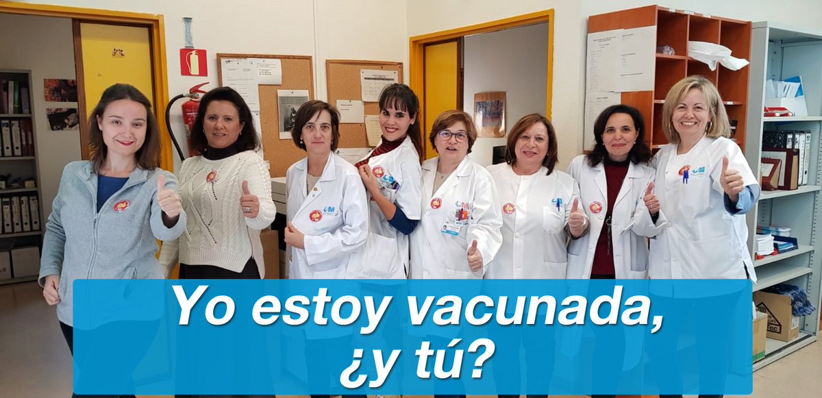 SaludMadrid's tweet photo. 🤧 Protegiéndote, nos proteges a todos. Haz como nuestros profesionales del #CSHuertadelosFrailes y vacúnate de la #gripe.
Población de riesgo:
🔹 Mayores de 60 años
🔸 Enfermos crónicos
🔹 Embarazadas
🔸 Personal sanitario
🔹 Cuidadores
👉 https://t.co/W3zF3C3mpH
#Vacunas https://t.co/FUtLPK5FM9