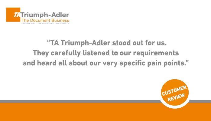 Printing problems at this company were causing real headaches and inefficiencies across the entire organisation. Printing was unreliable and, as a result, staff time was being wasted...
#CaseStudies #CustomerReferrals
triumph-adler.co.uk/C1257D04004646…