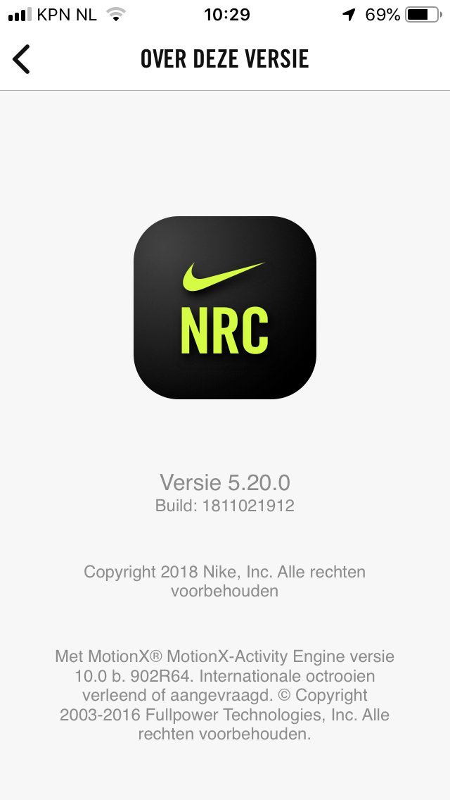 ceesonderwater's tweet photo. @NikeSupport Quality of the NRC iPhone app is deterriorating. GPS in accurate for quite some time already. Now also the route PIC is ... crab. My round is degradated to ... a line ☹️ https://t.co/H6v8tvgUaD
