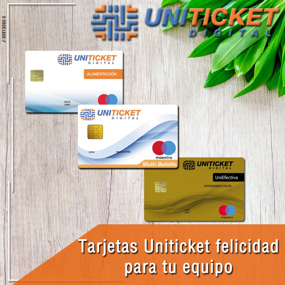 uniticketvzla's tweet photo. Con la tarjeta Uniticket Alimentación, tu equipo   de trabajo podrá disfrutar de sus tickets de alimentación sin retrasos y   podrán utilizarla en todos los puntos de ventas a nivel nacional. #Uniticket   #Tarjeta #Alimentación #Sistemas #Tecnología #ParaTodo https://t.co/Bc4MSEc8gh