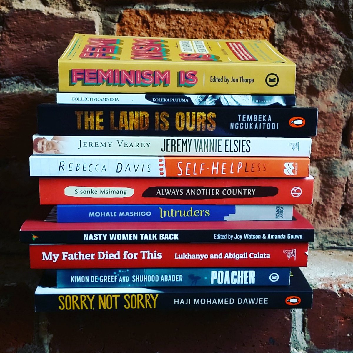 book_lounge's tweet photo. These are our top 11 selling books for 2018, which we will be giving away to one lucky customer at our 11th Birthday bash on Friday 30th of November. @BlckPorcelain @Sage_Of_Absurd @becsplanb @Sisonkemsimang @KPutuma @Jen_Thorpe @tembeka @kimondegreef @nastywomen_org https://t.co/Uj92tfnSlX