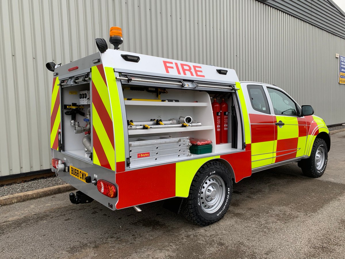 pickupsystems's tweet photo. CAA Cat 2 Fire Vehicle built on the @Isuzuuk D-Max Extra Cab for @Terberg_DTS_UK. The specification includes 700L water, 45L foam and a winch. Pickup Systems' vehicles are tailored for individual requirements and designed to meet demands of fire and rescue fleets.
#pickupsystems https://t.co/heVG7ie8on