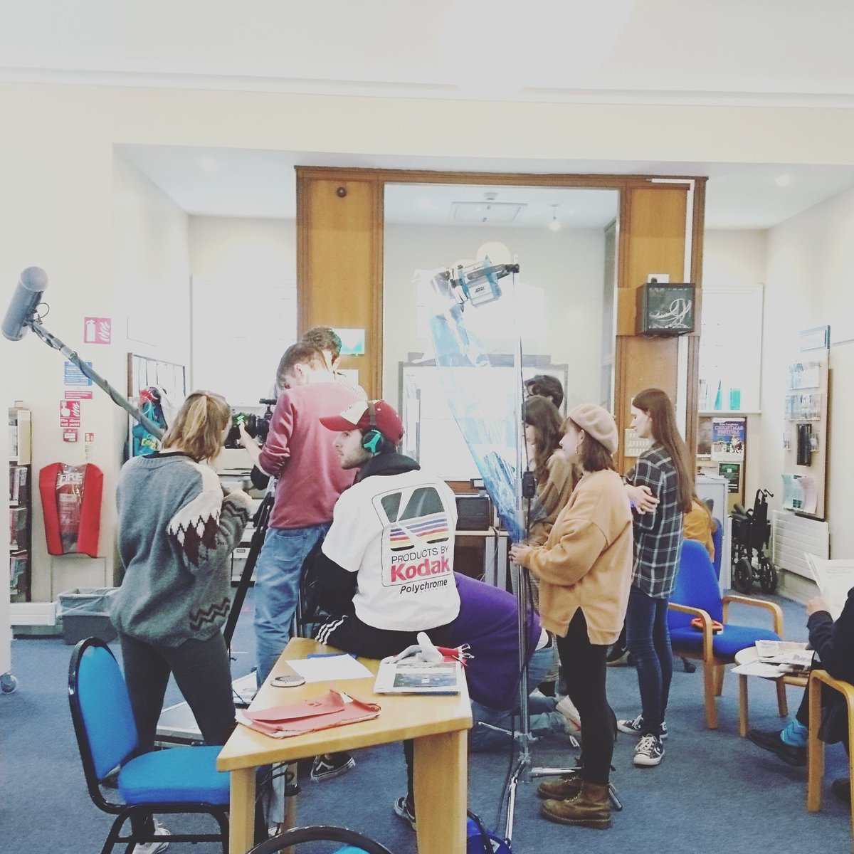 DLR_Libraries's tweet image. Amazing things happening today in #CabinteelyLibrary with @myIADT film school. Study desks and jun library will be back in action on Weds #dlrlibraries