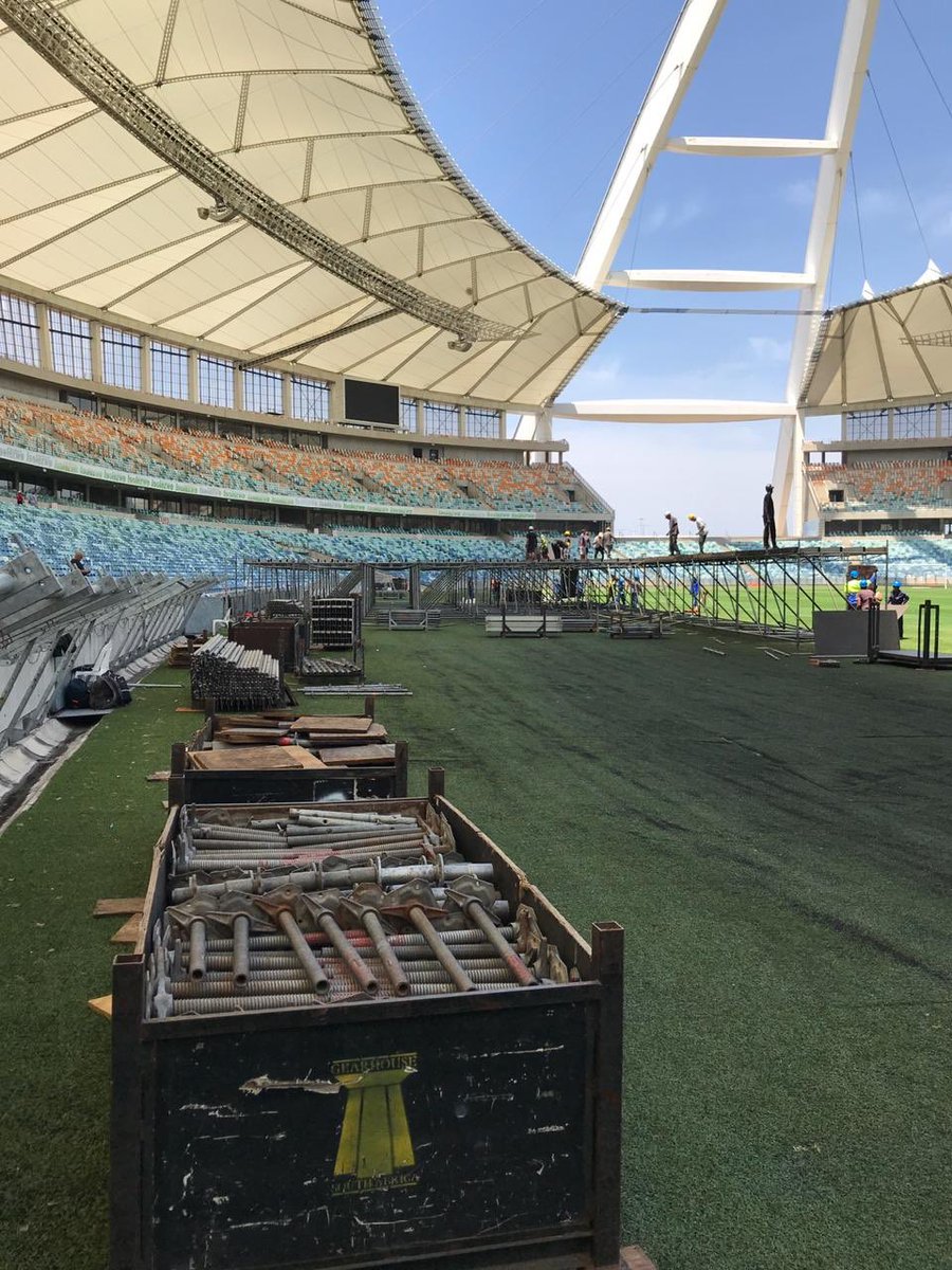 casspernyovest's tweet photo. A kid from Montshiwa Township in Mafikeng is building a world class stage in Durban that takes 4/5 days to build. We started all of this with a Club show at The sands which 20 people attended &amp; 8 years laters I am performing 2 a sold out crowd. #FillUpMosesMabhida this Saturday!! https://t.co/CYo4h2s9lA