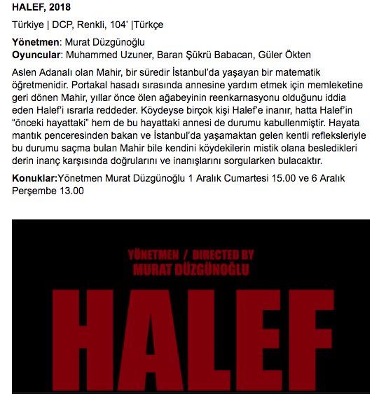 halefmovie's tweet photo. Halef  1 Aralık Cumartesi 15.00 ve 6 Aralık Perşembe 13.00'de İstanbul  Modern'de! Film ekibinin de katılımıyla filmden sonra söyleşi de olacak!  Hala izleyememiş olanlara duyurulur! 
 https://t.co/pcUYfMbOiP…/pek…/biz-de-variz_2206.html https://t.co/rmJdU4WLLF