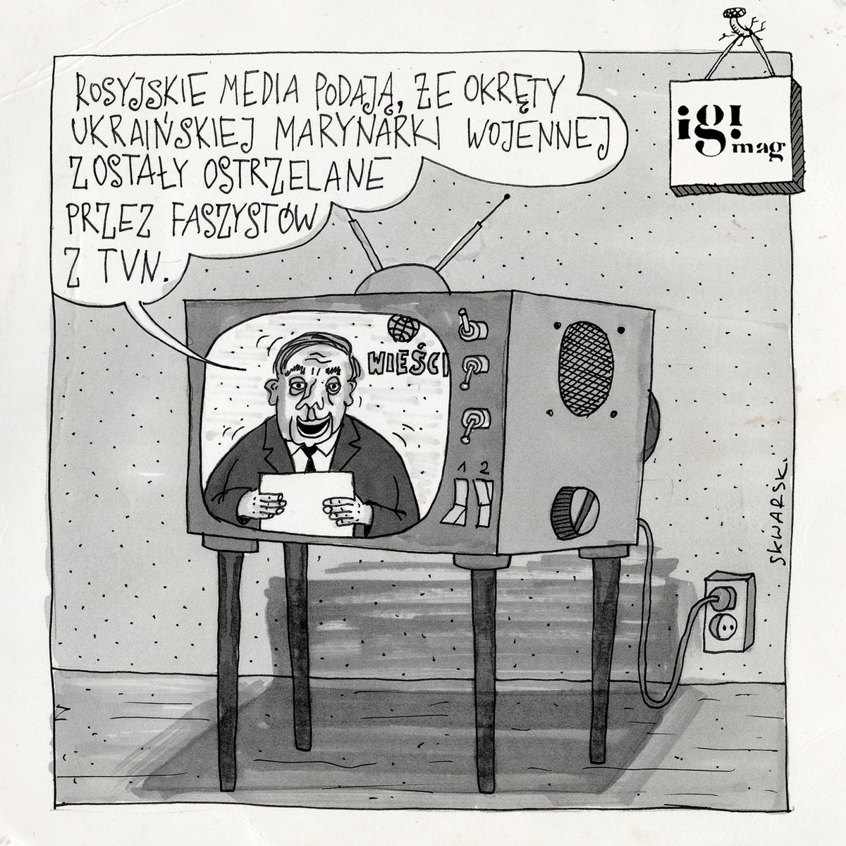 IgiMag_pl's tweet photo. Winny się zawsze znajdzie.
Ale zupełnie poważnie: sprawdzajcie wiadomości, ruszyła maszyna propagandowa.
rys. Marek Skwarski dla https://t.co/IaJgCM85nd
#marekskwarski #igimag #igimagpl #ukraina #propaganda #rosyjskiemedia #kryzysnaukrainie #telewizja #tvn https://t.co/EQ7HYup8NR