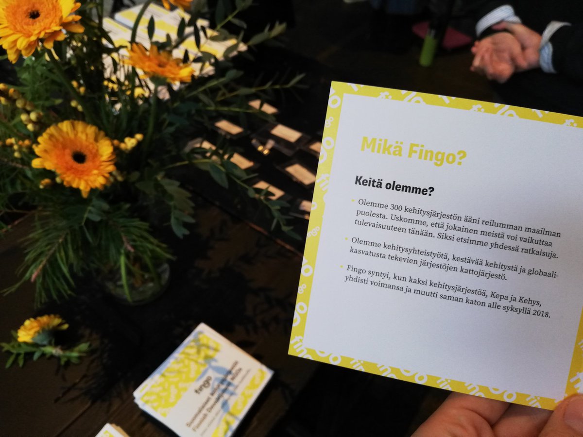 #fingo viestii, kouluttaa, kasvattaa, tukee ja vaikuttaa! #meollaanfingo