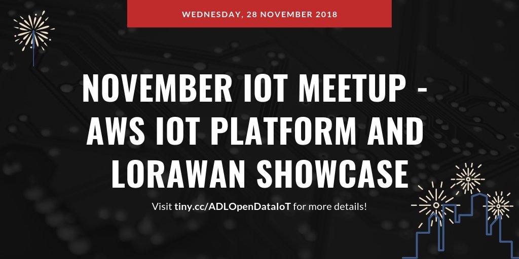 Join us for the last 2018 #IoT meetup in #Adelaide this Wednesday. We have a great program and Enzen Australia is kindly hosting the meetup at 1 King William St, overlooking ADL oval. meetup.com/growing-data-a…

#opendata #business #networking #thethingsnetwork #lorawan #ttnadl