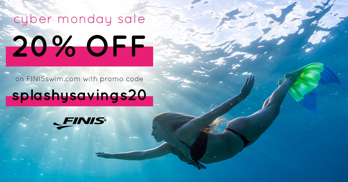 FINISMermaid's tweet photo. Cyber Monday special! Grab all the gear you need for this season with 20% off on https://t.co/hzIMg5jrNG! Use promo code splashysavings20 at checkout. *Valid on MSRP pricing only. Cannot be used on custom products or pool equipment. Discount not applicable to prior purchases. https://t.co/rK3mZhGW0f
